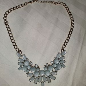 Forever 21 Large Light Blue Shiny Necklace